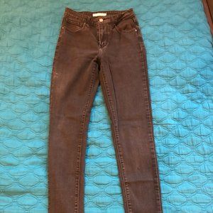 Faded Black High Rise Skinny Levi's Jeans